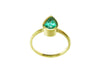 1.33 Carats Natural Emerald And Diamond Ring For Woman's in 14k Solid Gold