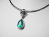 3.50 carat Radiant Teardrop Emerald Pendant Pear Cut Green Gemstone Brilliance