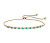 Elegant Emerald & Diamond Adjustable Tennis Bracelet