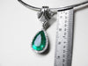 3.50 carat Radiant Teardrop Emerald Pendant Pear Cut Green Gemstone Brilliance
