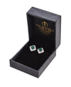 1.90 carat Octagon cut natural emerald earrings for woman's 14k solid gold earrings gift for woman's