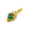 1.90 carat Natural Emerald Heart Pendant with Diamond Accents in 14k Gold