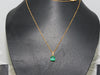 Classic 2.30 carat Emerald cut Natural Emerald Pendant Necklace in 14K Gold Gift for Her