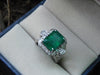 6.50 Carats Natural Zambian emerald and diamond cocktail ring for womans and girls