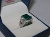 6.50 Carats Natural Zambian emerald and diamond cocktail ring for womans and girls