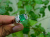 Men's Emerald and Diamond Wedding Band Ring, 18k Gold, May Birthstone