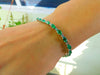 Oval Natural Emerald and Diamond Link Bracelet 14k Gold May Birthstone