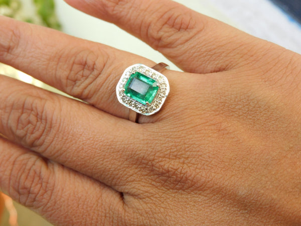 2.30( carat ) natural emerald cut gemstone ring in 14k Gold Unique Gemstone Gifts For her