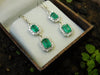 6.50 carat Emerald Cut Natural Emerald Drop Earrings In 14k Solid Gold Minimalist Elegant Design Anniversary gift
