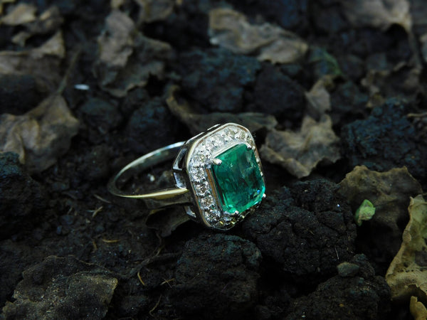 2.30( carat ) natural emerald cut gemstone ring in 14k Gold Unique Gemstone Gifts For her