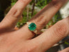 Modern Natural Emerald Cut Natural Emerald Ring with Diamond 4 carat Engagement Ring