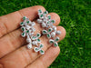 2.50 Teardrop Natural Emerald Diamond Flower Dangle Earrings Elegant Statement Design