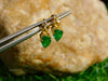1.90 carat Pear Shape Natural Emerald and Diamond 14k Gold Stud Earrings