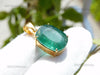 10.40 Carat Natural Emerald Pendant: 14k Gold Cushion Cut Gemstone