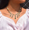 Romantic Natural Emerald Heart Necklace Green Gemstone with Diamond Frame Symbol of Love and Elegance