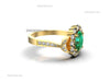 2.50 carat Oval Cut Emerald and Diamond Halo Ring in 14K Gold Vintage Engagement Ring