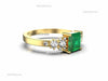 Octagon Natural Emerald And Diamond Engagement Ring Anniversary Gift Ring