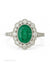 5.80 Carats Oval cut Natural Zambian Emerald And Diamond Engagement Ring in 18K gold