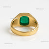 10.20 Carats Natural Emerald And Moissanite Men's Ring May Birthstone Ring