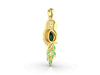 4.50 carat Green Pear Emerald Parrot Pendant Dazzling Gold Pendant for Elegant Style