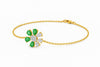 Elegant Emerald & Diamond Floral Bracelet Floral Bracelet for Women