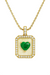 Heart Shape 2.70 carat Natural Emerald And Diamond Pendant 18K Solid Gold Unique gift for her