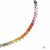 Rainbow Heart Sapphire Necklace in 14k Gold Multicolor Gemstone Tennis Chain