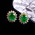 Real Emerald And Diamond Stud Earrings For Womens / Oval Emerald Earrings For Anniversary Gift