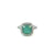 I.G.I Certified Natural Cushion Emerald And Diamond Engagement Ring / 14k White Gold May Birthstone Women Gift Ring