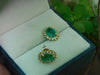 Real Emerald And Diamond Stud Earrings For Womens / Oval Emerald Earrings For Anniversary Gift