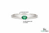Minimalist Oval Emerald Solitaire Ring - Emerald Engagement Ring