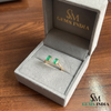 2 Karat Herzform-Smaragd- und Diamantring aus 14 Karat Gold, Smaragd-Verlobungsring