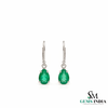 Pear Shape Emerald Drop Earrings - Fine Gemstone Jewelry