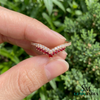 Ruby and Diamond Chevron V Ring in 14K Gold - Promise Ring for Women