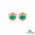 Oval Natural Emerald & Diamond Halo Stud Earrings - Timeless Fine Jewelry