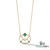 14K Gold Geometric Emerald & Diamond Pendant Necklace for Women - Modern Fine Jewelry