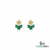 Heart-Shaped Emerald Stud Earrings in Gold - Dainty Gemstone Earrings for Women