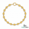 Natural Pear Cut Citrine & Diamond Halo Tennis Bracelet - November Birthstone Jewelry