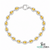 Natural Pear Cut Citrine & Diamond Halo Tennis Bracelet - November Birthstone Jewelry