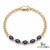 Oval Blue Sapphire and Diamond Link Bracelet for Women - Fine Gemstone Jewelry