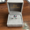 Oval shape Multi Gemstone Diamond Floral Ring - Cocktail Ring for Women