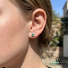 7,80 ct dunkelgrüne Statement-Ohrhänger mit großen sambischen Smaragden im Smaragd- und Ovalschliff, 18 Karat Gold, Smaragdohrringe, ovale Smaragdstifte (Kopie)