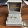 7,80 ct dunkelgrüne Statement-Ohrhänger mit großen sambischen Smaragden im Smaragd- und Ovalschliff, 18 Karat Gold, Smaragdohrringe, ovale Smaragdstifte (Kopie)
