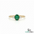 Oval Cut Emerald and Diamond Engagement Ring - Minimalist Fine Jewelry Gift