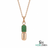 Luxury Emerald Capsule Pendant - Elegant Everyday Pendant