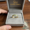 Luxury Round Emerald Starburst Eternity Band Ring