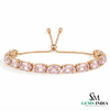 Natural Morganite Bracelet - Adjustable Bolo Design