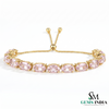 Natural Morganite Bracelet - Adjustable Bolo Design
