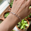 Natural Morganite Bracelet - Adjustable Bolo Design