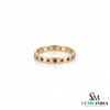 Ruby Starburst Eternity Band Ring -Minimal Vintage Inspired Fine Jewelry Gift